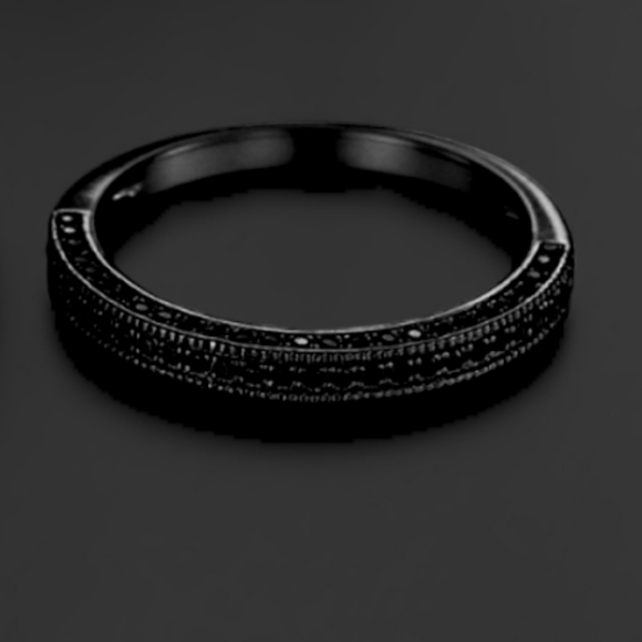 Black Sapphire 8.81 CTW, 925SS Ring SET | Size 8 | His & Hers | NEW - Picture 14 of 14